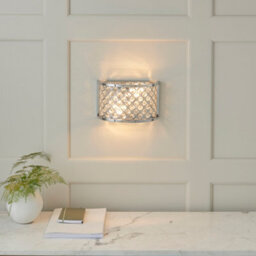 Anson Lighting Stockton 2Lt Wall Light Finished In Chrome Plate And Clear Crystal - thumbnail 4
