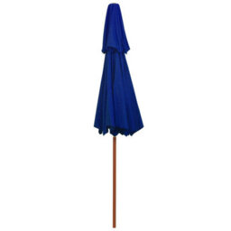 Berkfield Elegant Double Decker Parasol With Wooden Pole Blue 270 Cm - thumbnail 4