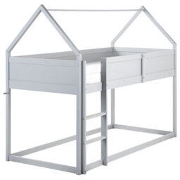 Beliani Mid Sleeper Bed House Pine Wood Dienne 90 X 200 Cm (Eu Single) Grey - thumbnail 1