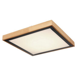 Luminosa Lighting Luminosa Bruno 39Cm Integrated Led Semi Flush Ceiling Light Matt Black Led 3000-6000K