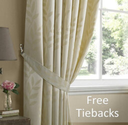 Luxury Living Tivoli Eyelet Ring Top Curtains Cream - thumbnail 3