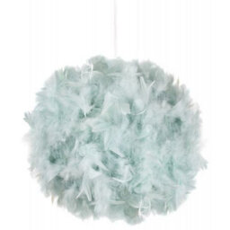 Happy Homewares Eye-Catching And Modern Small Duck Egg Feather Decorated Pendant Lighting Shade - thumbnail 1