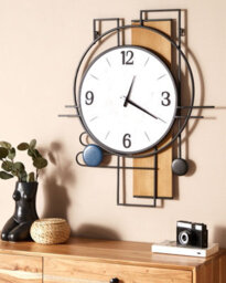 Beliani Wall Clock Tavel 60 Cm Multicolour - thumbnail 2