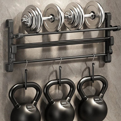 50Cm Wall Mounted Shoes Storage Rack Bathroom 2 Layers - image 1