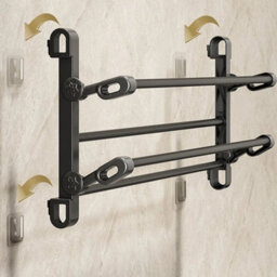 50Cm Wall Mounted Shoes Storage Rack Bathroom 2 Layers - thumbnail 4