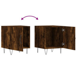 Berkfield Bedside Cabinets 2 Pcs Smoked Oak 40X40X50 Cm Engineered Wood - thumbnail 9