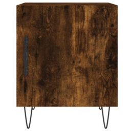 Berkfield Bedside Cabinets 2 Pcs Smoked Oak 40X40X50 Cm Engineered Wood - thumbnail 6