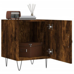 Berkfield Bedside Cabinets 2 Pcs Smoked Oak 40X40X50 Cm Engineered Wood - thumbnail 3