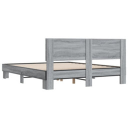 Berkfield Bed Frame Without Mattress Grey Sonoma 150X200 Cm King Size - thumbnail 6