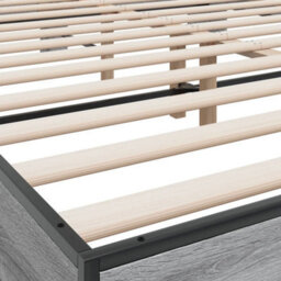 Berkfield Bed Frame Without Mattress Grey Sonoma 150X200 Cm King Size - thumbnail 7
