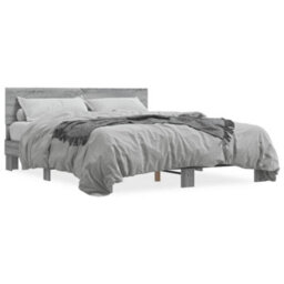 Berkfield Bed Frame Without Mattress Grey Sonoma 150X200 Cm King Size - thumbnail 2