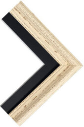Frames By Post Shabby Chic Distressed Cream With Black Mount For Image Size 7 X 5 Inch - thumbnail 3