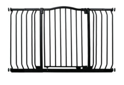 Bettacare Curved Top Dog Gate, 152Cm - 161Cm, Matt Black, Pressure Fit Pet Gate For Dog And Puppy, Pet And Dog Barrier - thumbnail 1