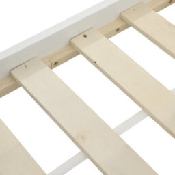 Thehotsale Modern Style White Toddler Bed Premium Natural Pine Children's Bed With Playful Roof Design 142Cm H - thumbnail 6