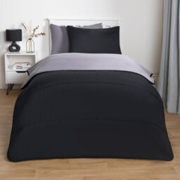 Ohs Coverless 10.5 Tog Reversible Duvet & Pillowcase, Black/grey - Single - thumbnail 5