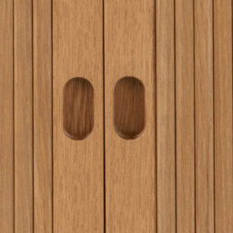 Wyld Haus Copenhagen Natural Oak Square Bedside Table With 2 Tambour Doors, 600 X 450 X 300 mm - thumbnail 7