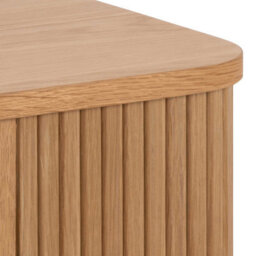 Wyld Haus Copenhagen Natural Oak Square Bedside Table With 2 Tambour Doors, 600 X 450 X 300 mm - thumbnail 6