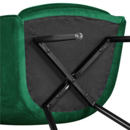 Yaheetech 2Pcs Green Velvet Fabric Tufted Dining Chairs With Armrest - thumbnail 9