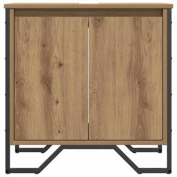 Berkfield Bathroom Sink Cabinet Artisan Oak 60X35X50 Cm Engineered Wood - thumbnail 6