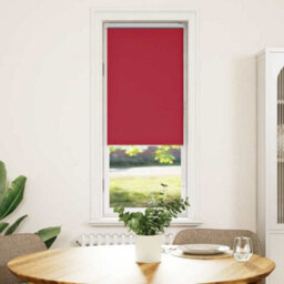 Berkfield Roller Blind Blackout Red 50X175 Cm Fabric Width 45.7 Cm Polyester