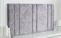 "Slumbre Milano Crushed Velvet 4Ft6 Double 20"" Headboard - Grey"
