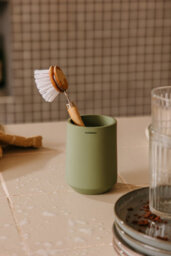 Cosmic Toothbrush Holder, Big Capacity, Durable, Polyresin Soft Touch, Sand, Saona - thumbnail 5