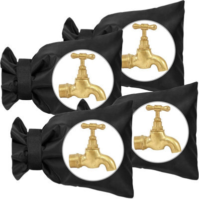 Set Of 4 Outdoor Tap Protectors, 20 Cm X 15 (Pure Black), Frost-Proof And Waterproof, For Optimal Protection Against Winter Frost. - image 1