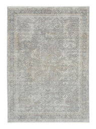 Silver Cream Luxurious Traditional Bordered Floral Rug Easy To Clean Living Room And Bedroom-160Cm X 221Cm - thumbnail 9