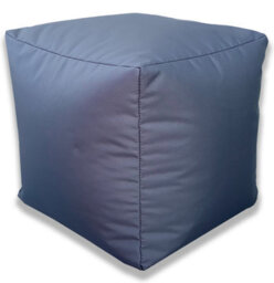 Beautiful Beanbags Beanbag Cube Footstool - Water-Resistant Bean Bag Pouffe For Indoor Or Outdoor Use - Grey - thumbnail 6
