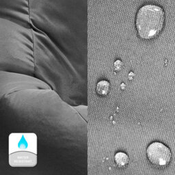 Beautiful Beanbags Beanbag Cube Footstool - Water-Resistant Bean Bag Pouffe For Indoor Or Outdoor Use - Grey - thumbnail 2