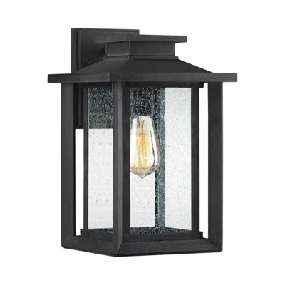 Luminosa Lighting Elstead Quoizel Wakefield Outdoor Wall Lantern Earth Black, Ip44