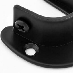 OKODOKO 4Pcs Black 25mm Stainless Steel Rod Socket Flange U-Shape Brackets For Curtain Poles, Wardrobes & Shower Rails - thumbnail 6