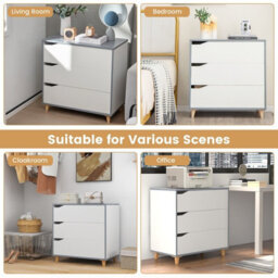 Gainoom 3-Drawer Chest Storage Cabinet Dresser Freestanding Organizer Anti-Tripping - thumbnail 8