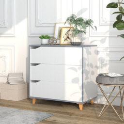Gainoom 3-Drawer Chest Storage Cabinet Dresser Freestanding Organizer Anti-Tripping - thumbnail 3