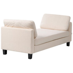 Beliani Chaise Longue Archiane Fabric Off-White - thumbnail 5