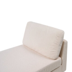 Beliani Chaise Longue Archiane Fabric Off-White - thumbnail 6