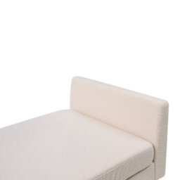 Beliani Chaise Longue Archiane Fabric Off-White - thumbnail 7