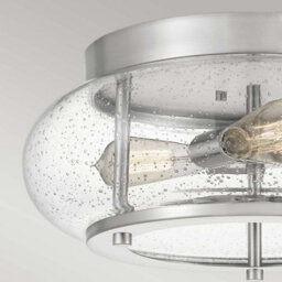 Luminosa Lighting Elstead Trilogy 3 Light Flush Mount, Brushed Nickel, E27 - thumbnail 2