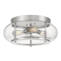 Luminosa Lighting Elstead Trilogy 3 Light Flush Mount, Brushed Nickel, E27 - thumbnail 1