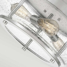 Luminosa Lighting Elstead Trilogy 3 Light Flush Mount, Brushed Nickel, E27 - thumbnail 3