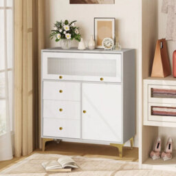 Bedroom Chest Of Drawers Modern Storage Cabinet W/pull Out Drawers - thumbnail 3