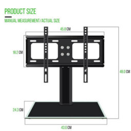 Tv Stand Bracket Desk Top Monitor Table Mount Vesa For 26-32 Inch Tv Universal - thumbnail 2