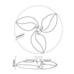 Luminosa Lighting Luminosa Natura Semi Flush 6 Light E27 Indoor, Polished Chrome/opal White - thumbnail 6