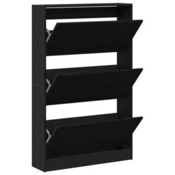 Walplus Shoe Cabinet Black Oak 80 X 21 X 125.5 Cm Engineered Wood - thumbnail 5