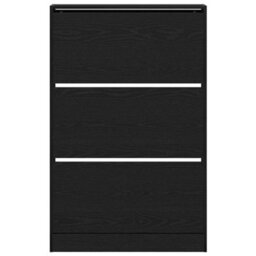 Walplus Shoe Cabinet Black Oak 80 X 21 X 125.5 Cm Engineered Wood - thumbnail 7