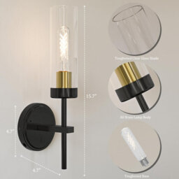 Amorly Set Of 2 Wireless Wall Sconces With Remote Control,dimmable Black Gold Rechargeable Wall Lights For Bedroom Living Room Hallway - thumbnail 8