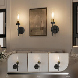 Amorly Set Of 2 Wireless Wall Sconces With Remote Control,dimmable Black Gold Rechargeable Wall Lights For Bedroom Living Room Hallway - thumbnail 6
