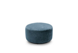 Abakus Direct Harriet Crushed Chenille Swivel Footstool In Dark Blue - thumbnail 2