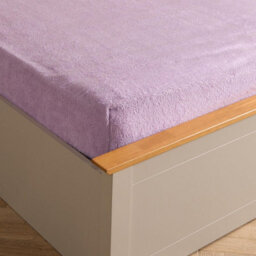 Ohs Teddy Fleece Fitted Bed Sheet Soft Thermal, Lilac - Single - thumbnail 2