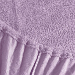 Ohs Teddy Fleece Fitted Bed Sheet Soft Thermal, Lilac - Single - thumbnail 3